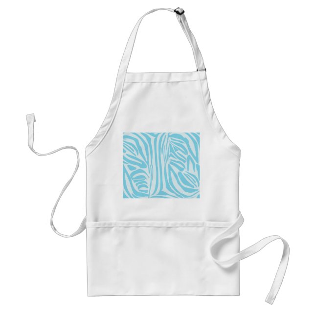 Blue Zebra Pattern Standard Apron (Front)