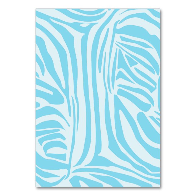 Blue Zebra Pattern Table Number (Front)