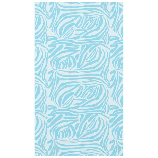 Blue Zebra Pattern Tablecloth (Front)