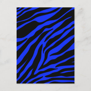 blue zebra postcard