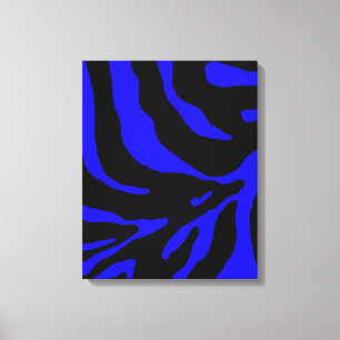 Blue Zebra Stripe Animal Print