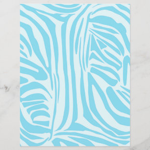 Blue Zebra Stripe Pattern Flyer