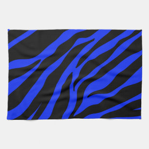 blue zebra tea towel