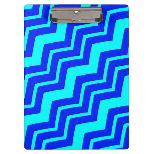 Blue Zig Zag Chevron Pattern Design Clipboard