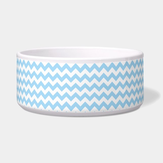 Blue Zigzag, Blue Chevron, Geometric Pattern (Front)