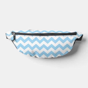 Blue Zigzag, Blue Chevron, Geometric Pattern Bum Bags
