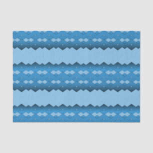 Blue Zigzag Tissue Paper