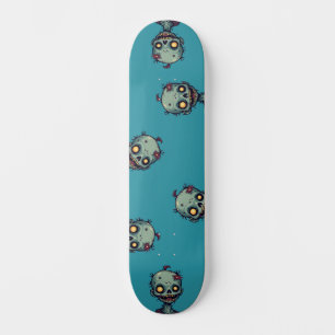 Blue zombie motive skateboard