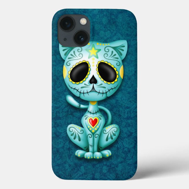 Blue Zombie Sugar Kitten Case-Mate iPhone Case (Back)