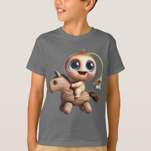 Blueaisik on a Wooden Horse T-Shirt