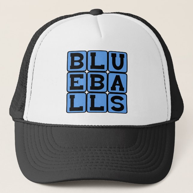 Blueballs, Blue Balls Trucker Hat (Front)