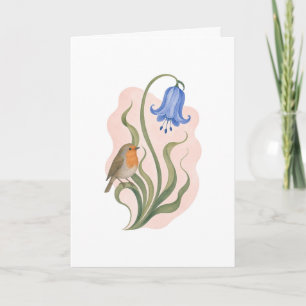 Bluebell and Robin Card