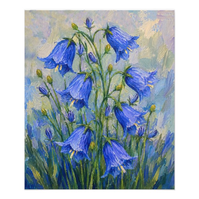 Bluebell Flowers Photo Print (Front)