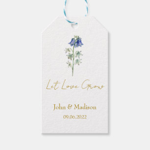 Bluebell Let love grow wedding seed Gift Tags
