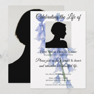 Bluebell memorial invitation