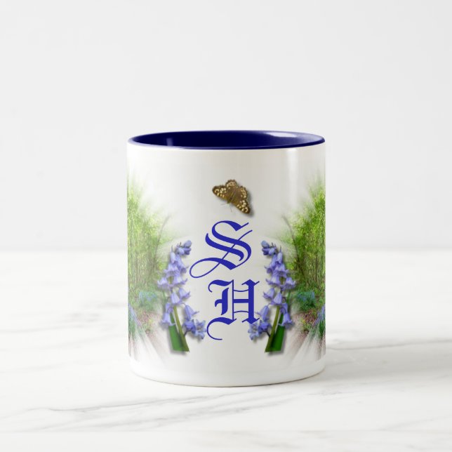 BLUEBELL MONOGRAM  Two-Tone COFFEE MUG (Center)