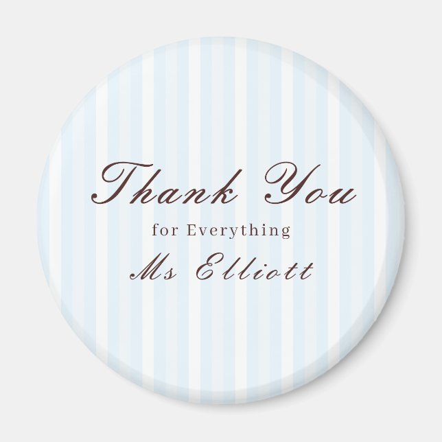 Bluebell - Personalised Thank You Teacher Magnet (Front)