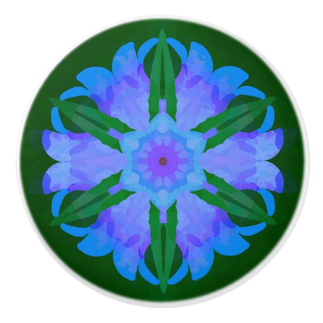 Bluebell Posies Ceramic Knob (Front)