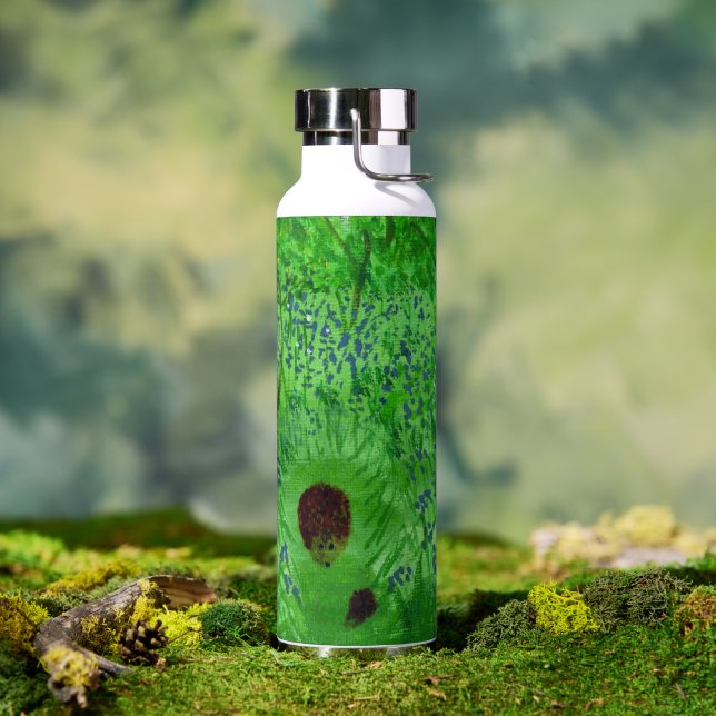 Bluebell Wood Hedghogs Spring Green Water Bottle (Outdoor)