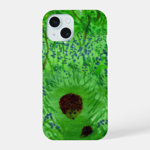 Bluebell Woodland Hedgehogs iPhone 15 Case