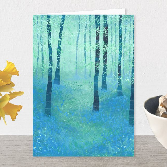 Bluebell Woodland Landscape Greetings Card (Creator Uploaded)