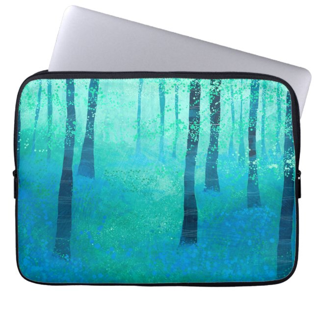 Bluebell Woodland Laptop Sleeve (Front)