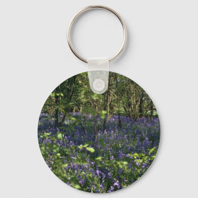 Bluebell Woods  flowers Key Ring (Front)