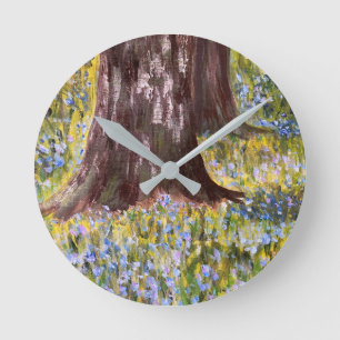 Bluebell Woods  Round Clock