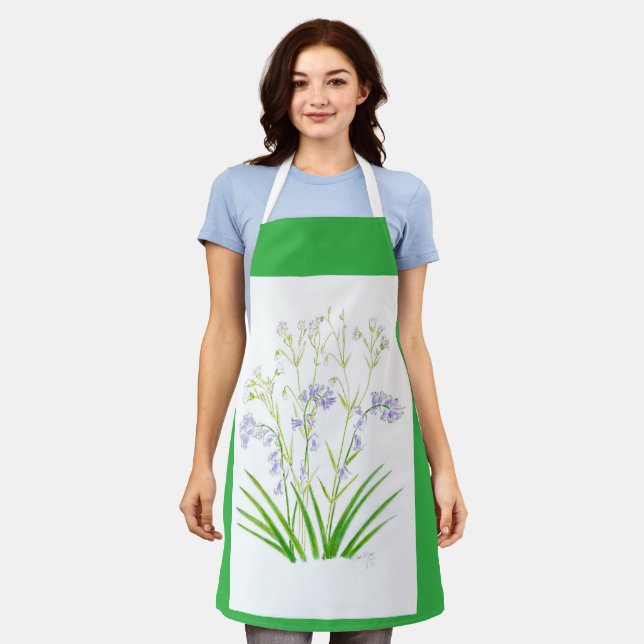 Bluebells and Stitchwort apron (Worn)