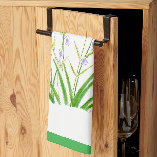Bluebells and Stitchwort tea towel (Thirds Fold)