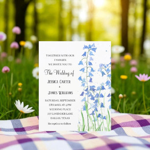 Bluebells Blue Floral Watercolor Spring Wedding