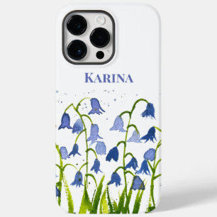 Bluebells blue floral Wildflower Nature Watercolor Case-Mate iPhone 14 Pro Max Case