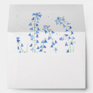 Bluebells Blue Flowers Floral Return Address Envelope