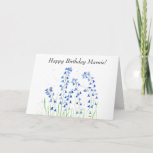 Bluebells blue flowers woodlands Birthday Card