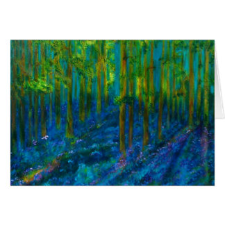 "Bluebells" floral art card