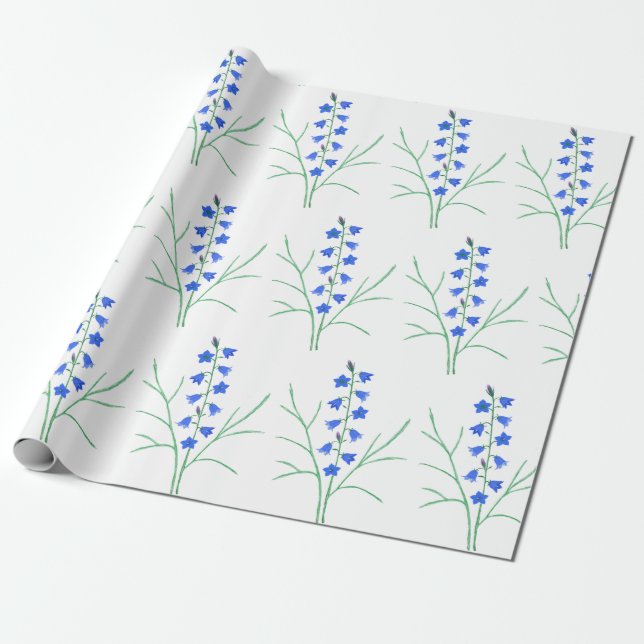 Bluebells Large Print Wrapping Paper (Unrolled)