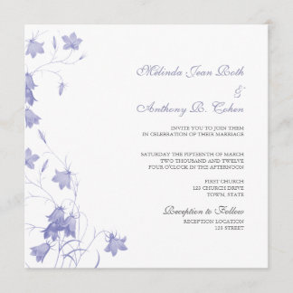 Bluebells - Lavender Square Wedding Invitation