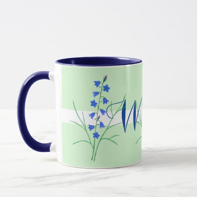 Bluebells Monogram Mug (Left)