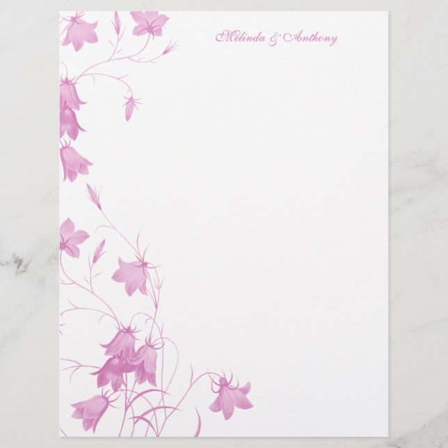 Bluebells - Pink 8.5 x 11 Paper (Front)