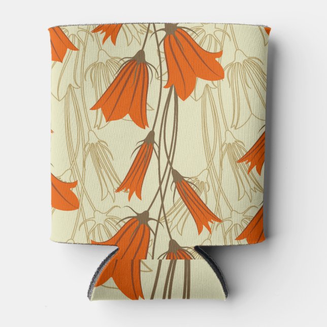 Bluebells Seamless Floral Background Can Cooler (Front)