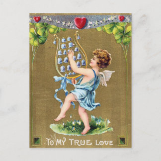 Bluebells Victorian Valentine's Day Postcard