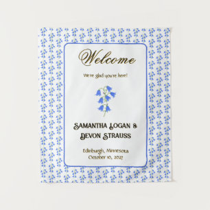 Bluebells Wedding Backdrop Tapestry