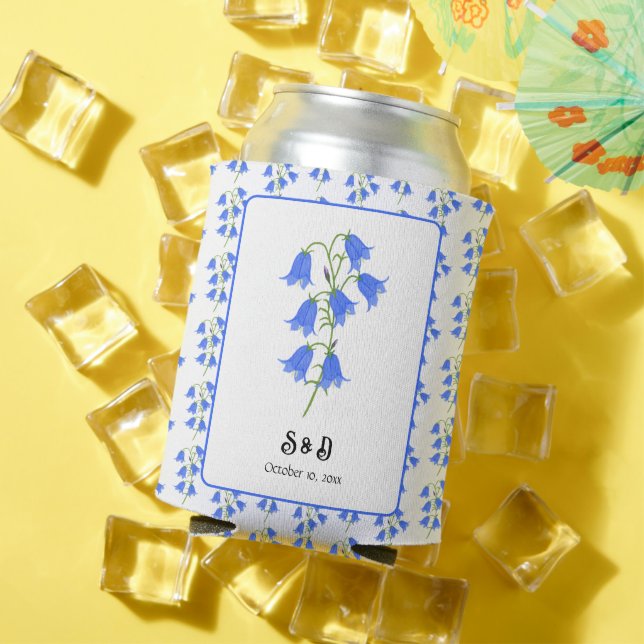 Bluebells Wedding Can Cooler (In Situ Summer)