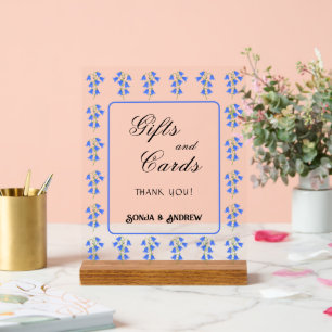 Bluebells Wedding Gifts And Cards Acrylic Sign