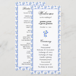 Bluebells Wedding Program Programme