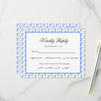Bluebells Wedding RSVP Card