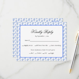 Bluebells Wedding RSVP Card