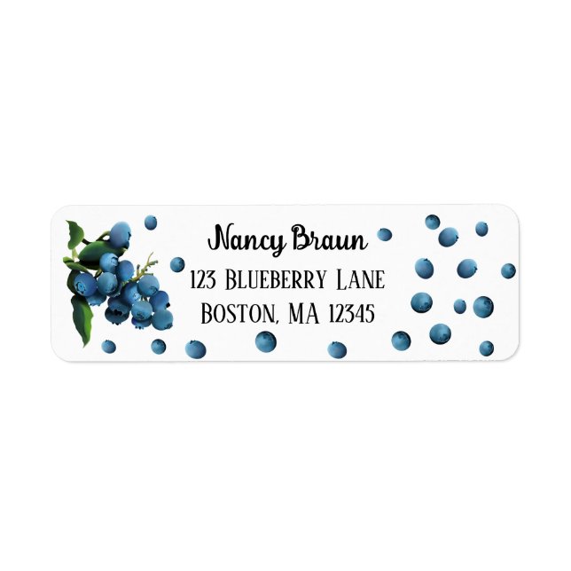 Blueberries address labels (Front)