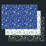 Blueberries and Foliage Pattern Wrapping Paper Sheet<br><div class="desc">These fun and whimsical wrapping paper sheets are versatile and can be used for giving gifts or art and craft projects. They are ideal for any occasion such as birthdays,  weddings,  bridal showers,  baby showers,  anniversaries or general gifts. The design features watercolor blueberries,  daisies and foliage.</div>
