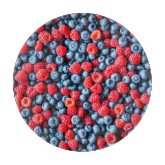 Blueberries and Raspberries Cutting Board